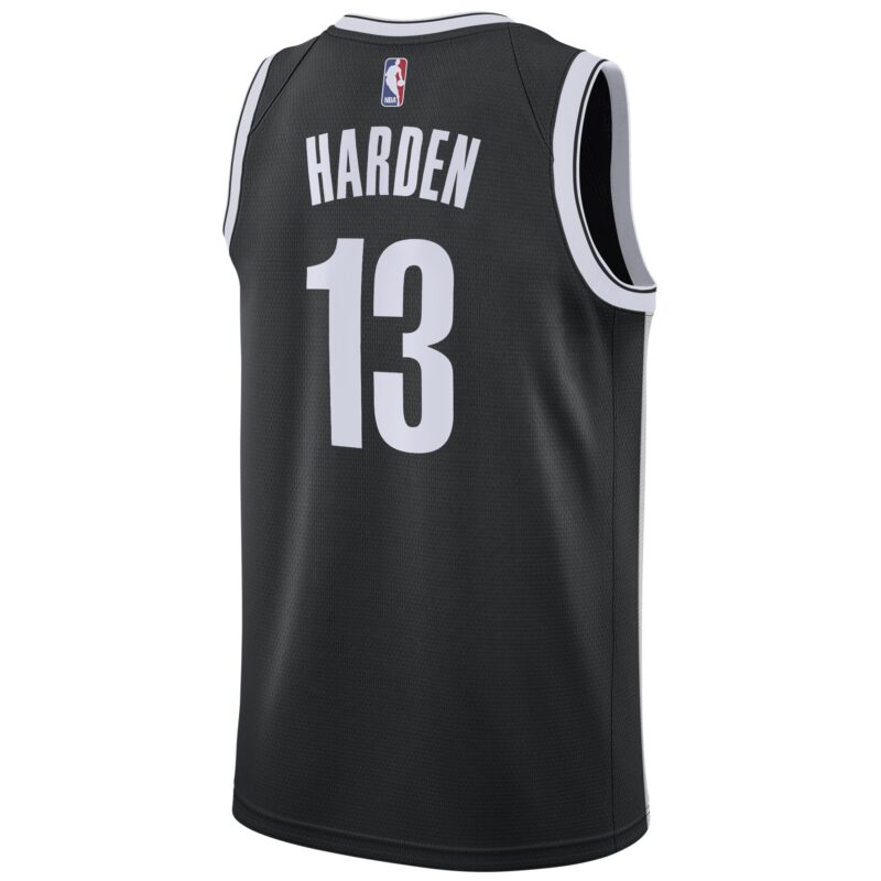 James Harden Brooklyn Nets 2020/21 Swingman Jersey Black - Icon Edition - Image 3