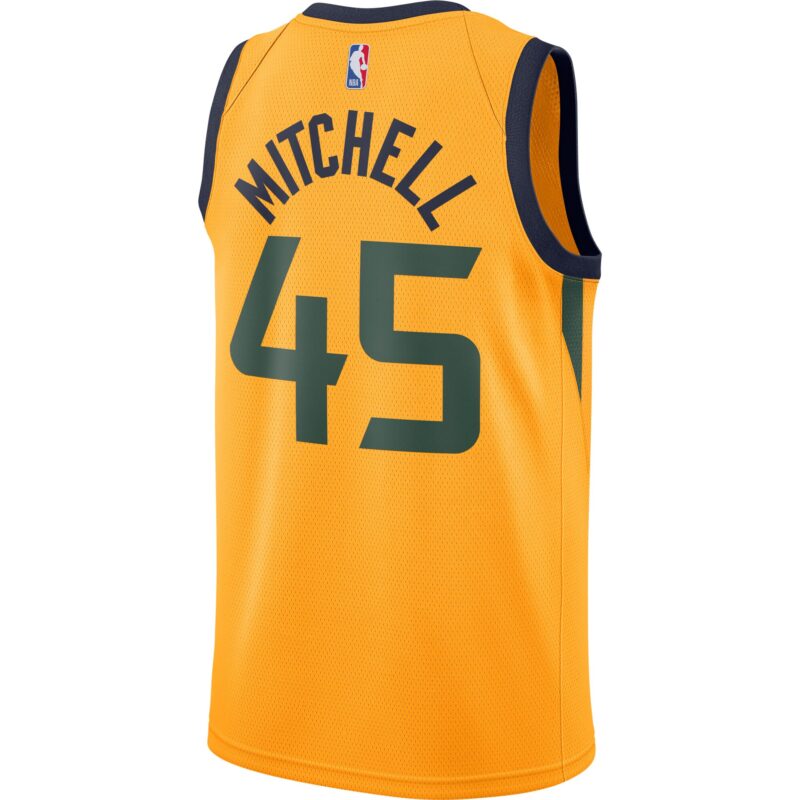 Donovan Mitchell Utah Jazz Brand 2020/21 Swingman Jersey - Statement Edition - Gold - Image 3
