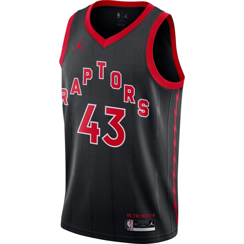 Pascal Siakam Toronto Raptors Brand 2020/21 Swingman Jersey - Statement Edition - Black - Image 2