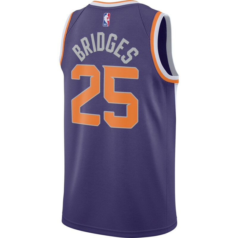 Mikal Bridges Phoenix Suns 2020/21 Swingman Player Jersey - Icon Edition - Purple - Image 3