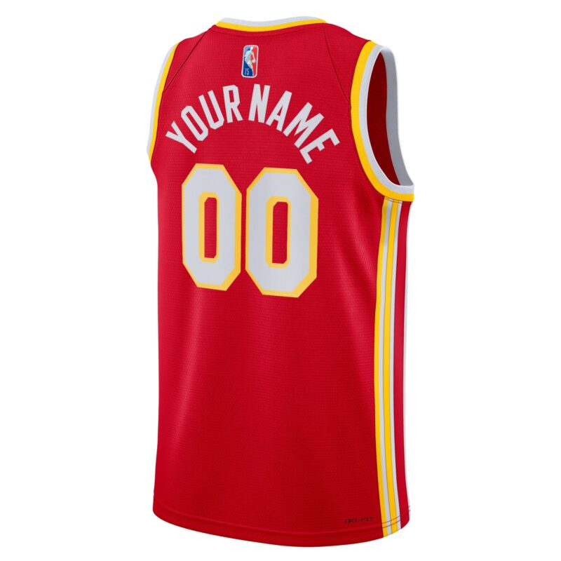 Atlanta Hawks 2021/22 Diamond Swingman Custom Jersey - Icon Edition - Red - Image 3