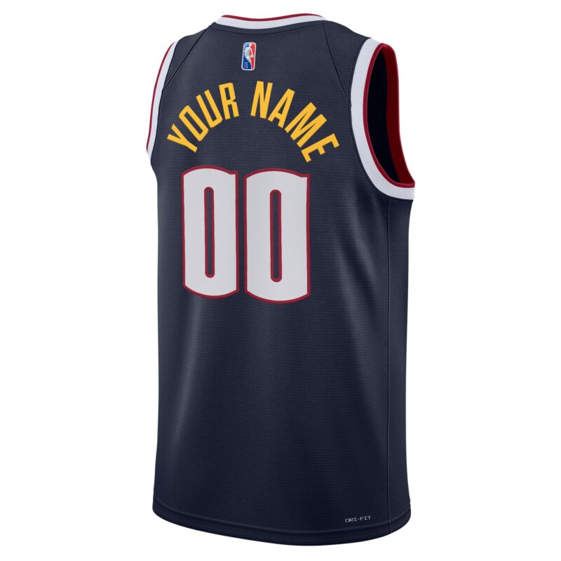 Denver Nuggets 2021/22 Diamond Swingman Custom Jersey - Icon Edition - Navy - Image 3