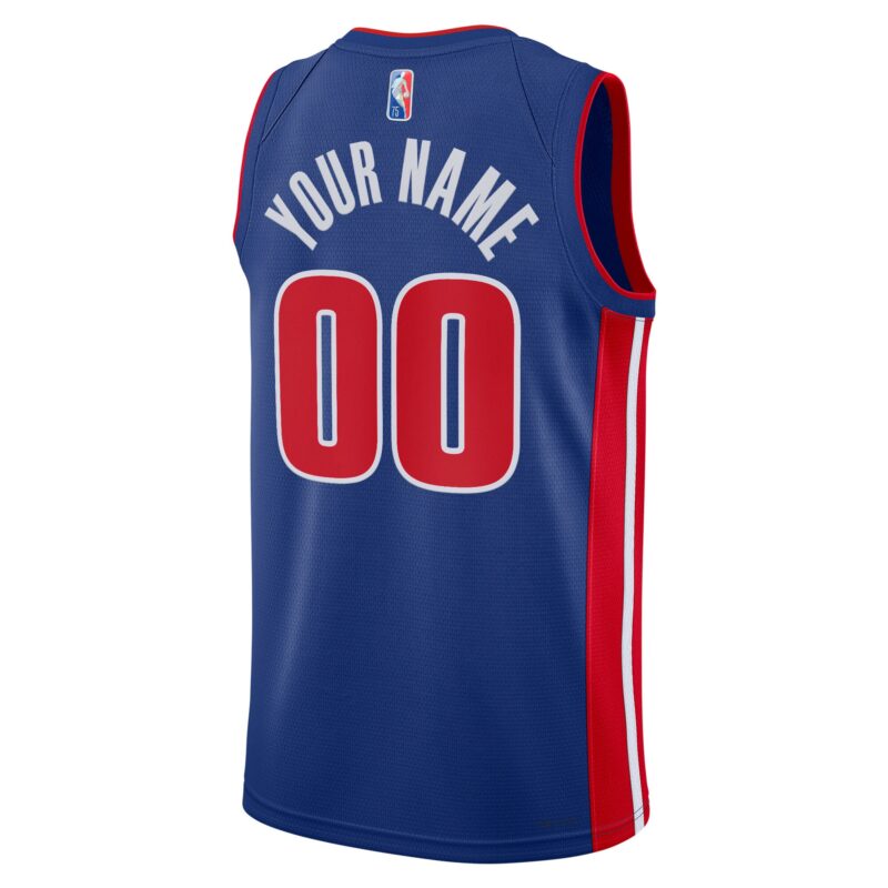 Detroit Pistons 2021/22 Diamond Swingman Custom Jersey - Icon Edition - Blue - Image 3