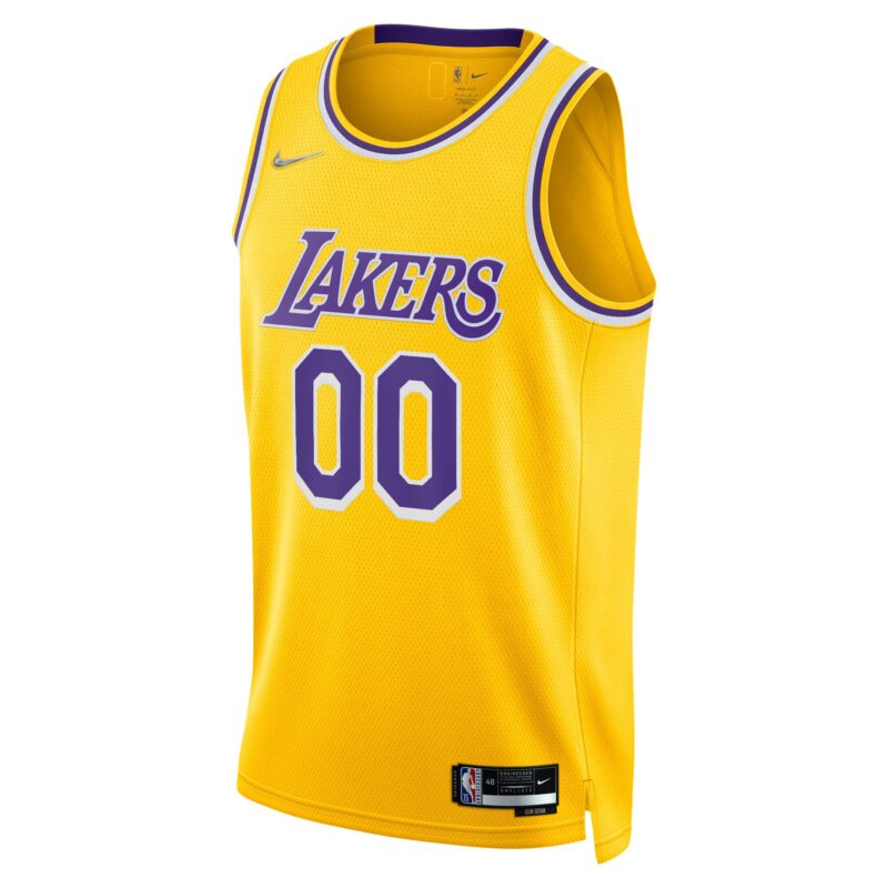 Los Angeles Lakers 2021/22 Diamond Swingman Custom Jersey - Icon Edition - Gold - Image 2