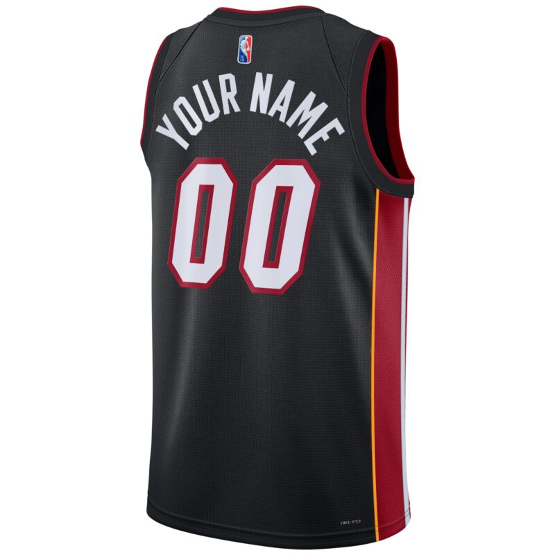 Miami Heat 2021/22 Diamond Swingman Custom Jersey - Icon Edition - Black - Image 3