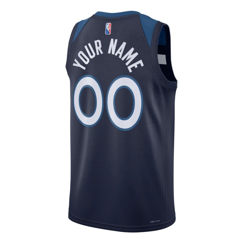 Minnesota Timberwolves 2021/22 Diamond Swingman Custom Jersey - Icon Edition - Navy - Image 3