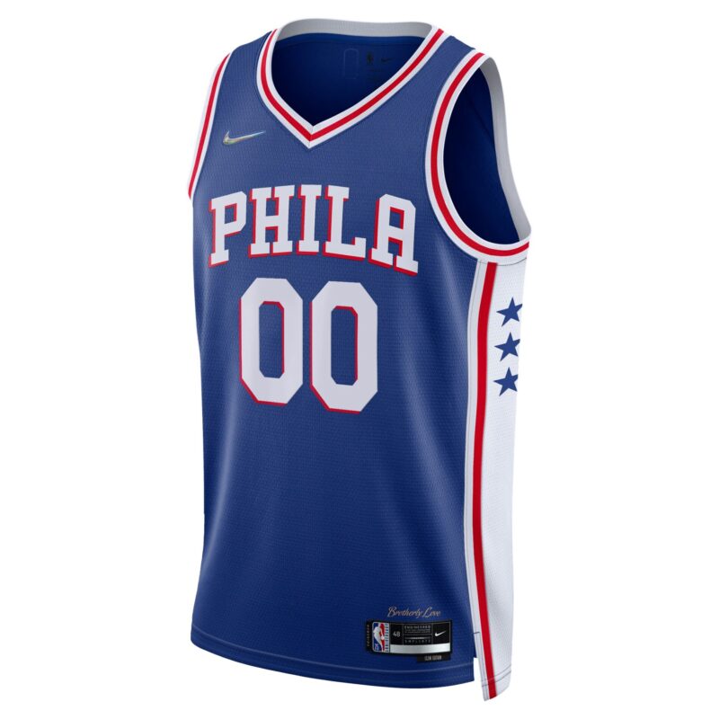 Philadelphia 76ers 2021/22 Diamond Swingman Custom Jersey - Icon Edition - Royal - Image 2