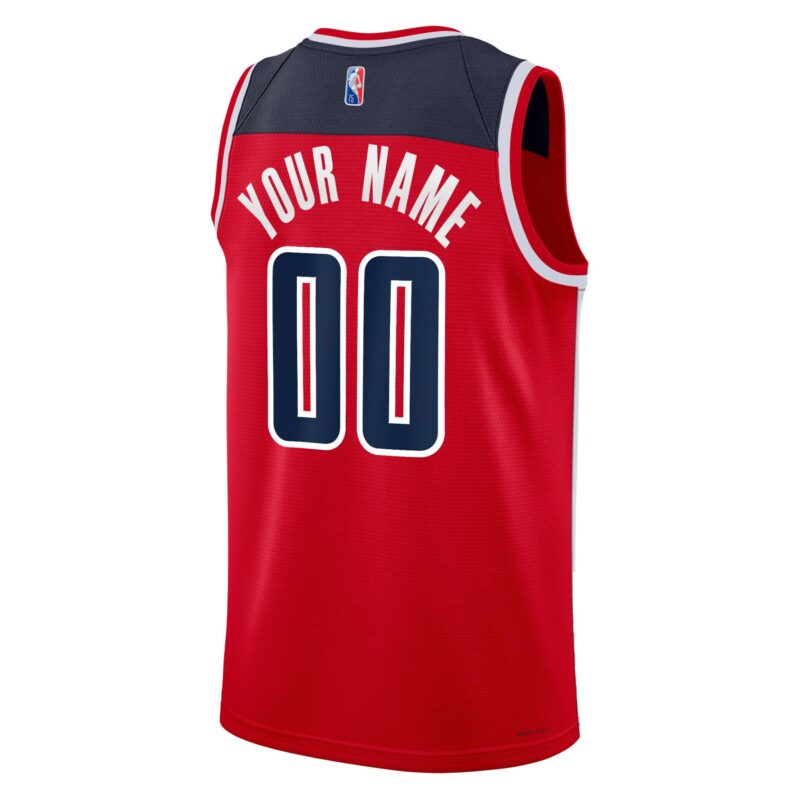 Washington Wizards 2021/22 Diamond Swingman Custom Jersey - Icon Edition - Red - Image 3