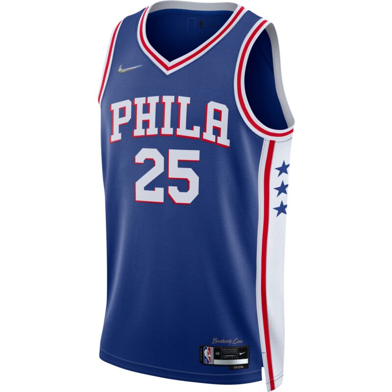 Ben Simmons Philadelphia 76ers 2021/22 Diamond Swingman Jersey - Icon Edition - Royal - Image 2