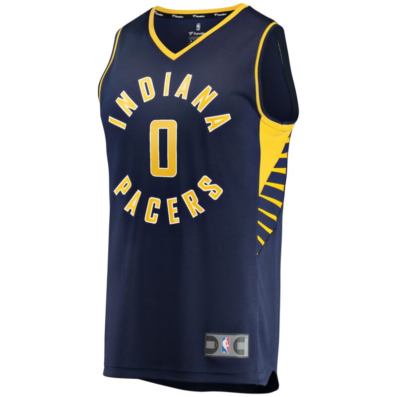 Tyrese Haliburton Indiana Pacers 2021/22 Fast Break Jersey - Icon Edition - Navy - Image 2