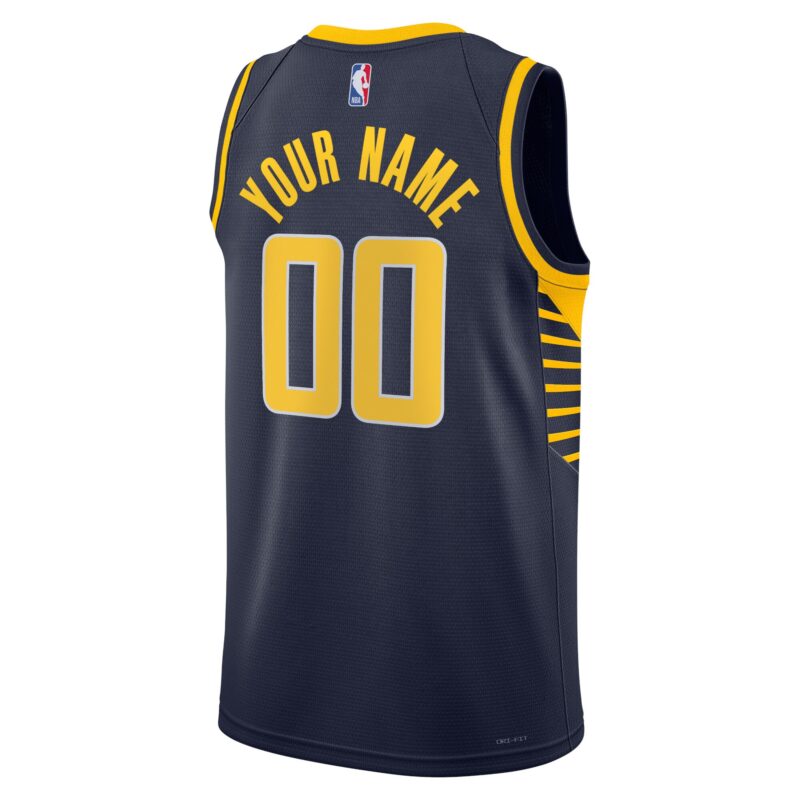 Indiana Pacers Unisex 2022/23 Swingman Custom Jersey Navy - Icon Edition - Image 3