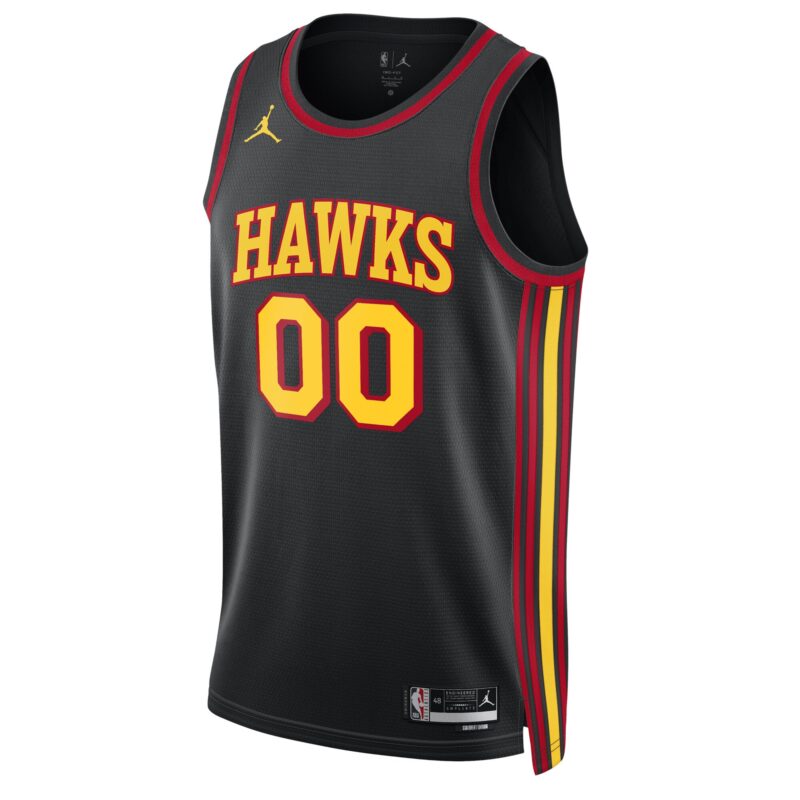 Atlanta Hawks Brand Unisex 2022/23 Swingman Custom Jersey - Statement Edition - Black - Image 2