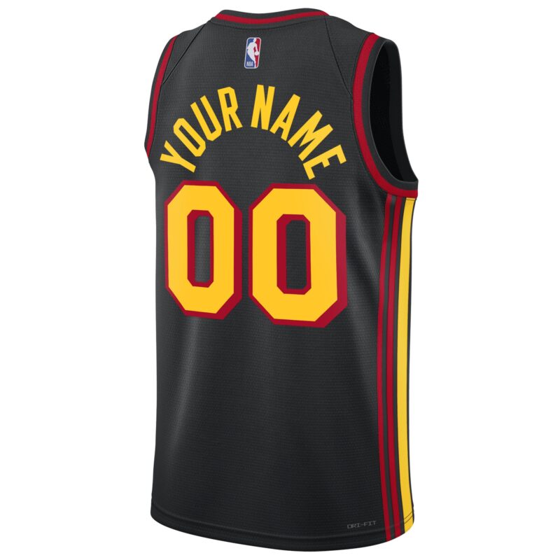 Atlanta Hawks Brand Unisex 2022/23 Swingman Custom Jersey - Statement Edition - Black - Image 3