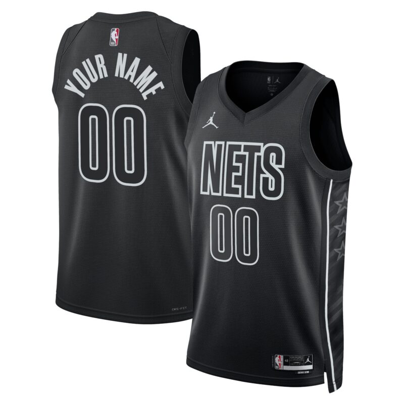 Brooklyn Nets Brand Unisex 2022/23 Swingman Custom Jersey - Statement Edition - Black