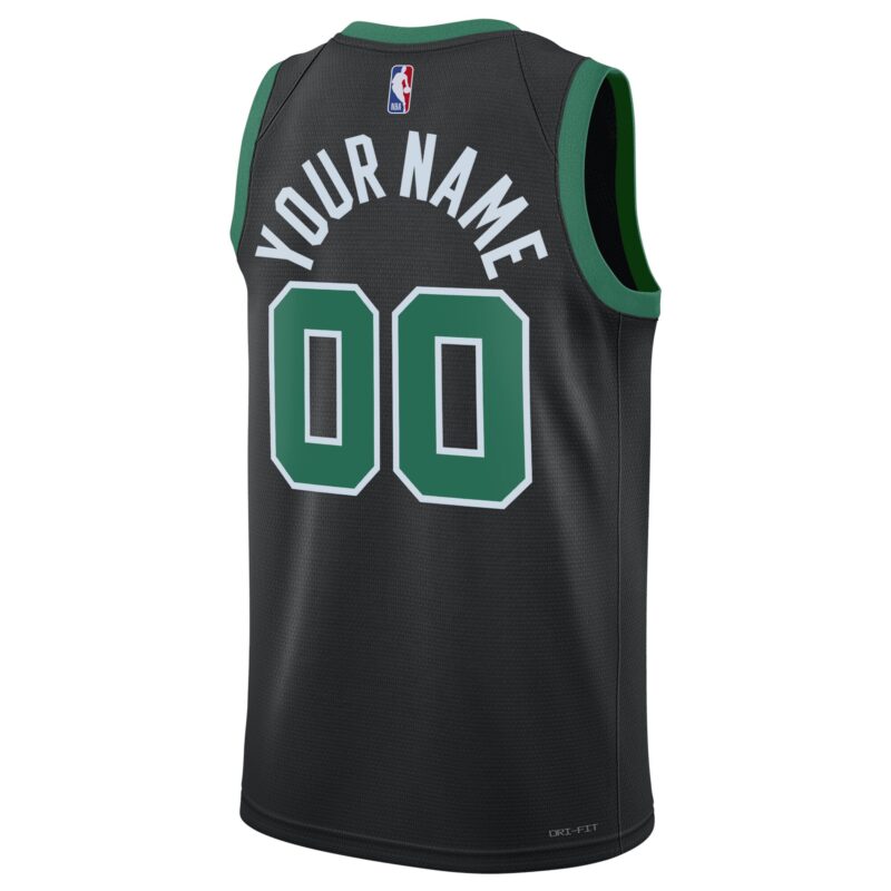 Boston Celtics Brand Unisex 2022/23 Swingman Custom Jersey - Statement Edition - Black - Image 3