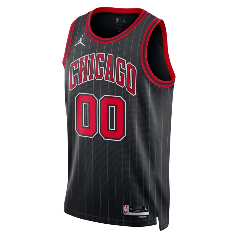 Chicago Bulls Brand Unisex 2022/23 Swingman Custom Jersey - Statement Edition - Black - Image 2