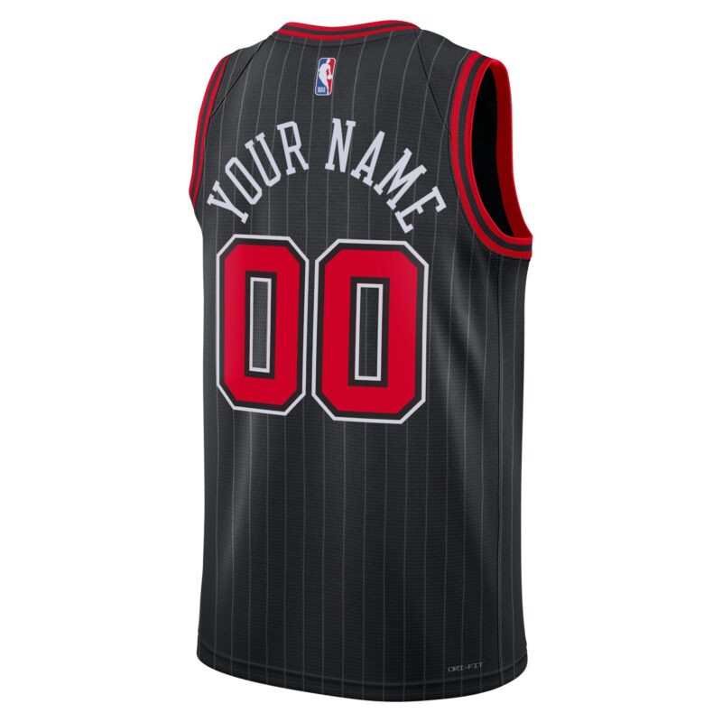 Chicago Bulls Brand Unisex 2022/23 Swingman Custom Jersey - Statement Edition - Black - Image 3
