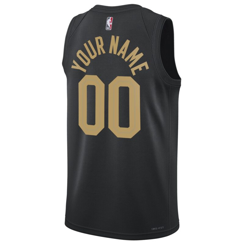 Cleveland Cavaliers Brand Unisex 2022/23 Swingman Custom Jersey - Statement Edition - Black - Image 3
