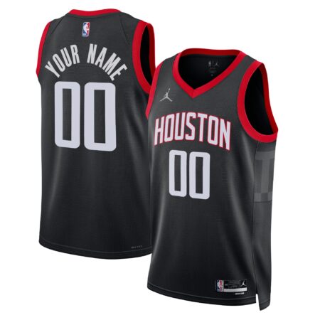 Houston Rockets Brand Unisex 2022/23 Swingman Custom Jersey - Statement Edition - Black