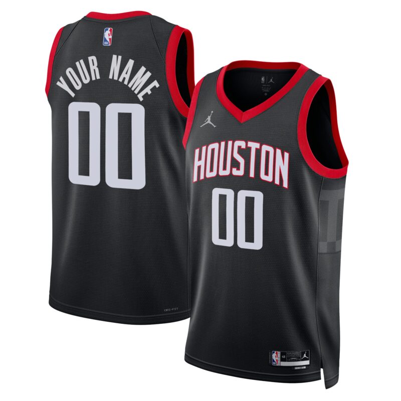 Houston Rockets Brand Unisex 2022/23 Swingman Custom Jersey - Statement Edition - Black
