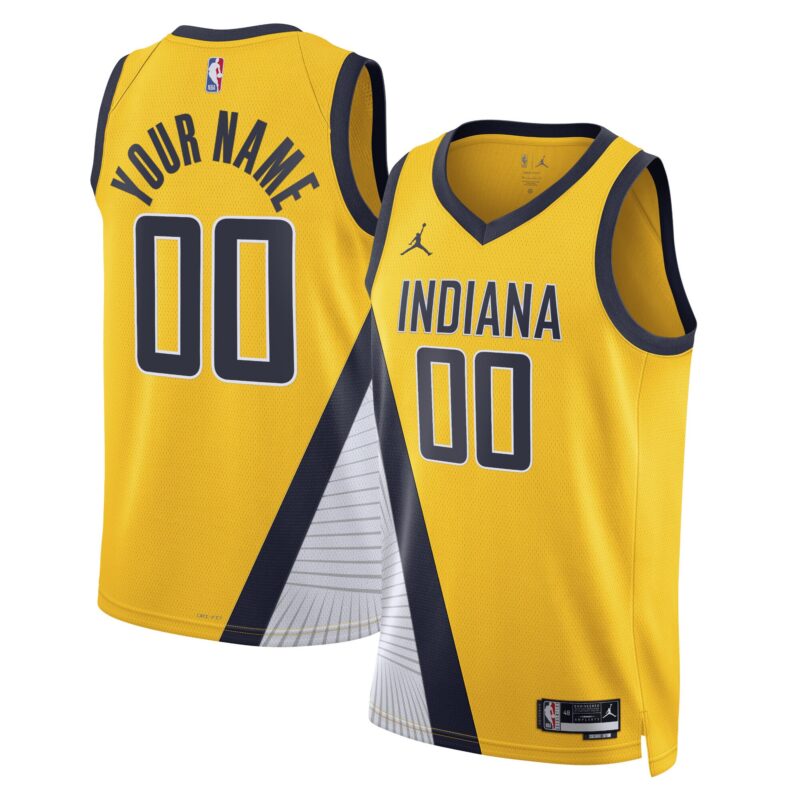 Indiana Pacers Brand Unisex 2022/23 Swingman Custom Jersey - Statement Edition - Yellow