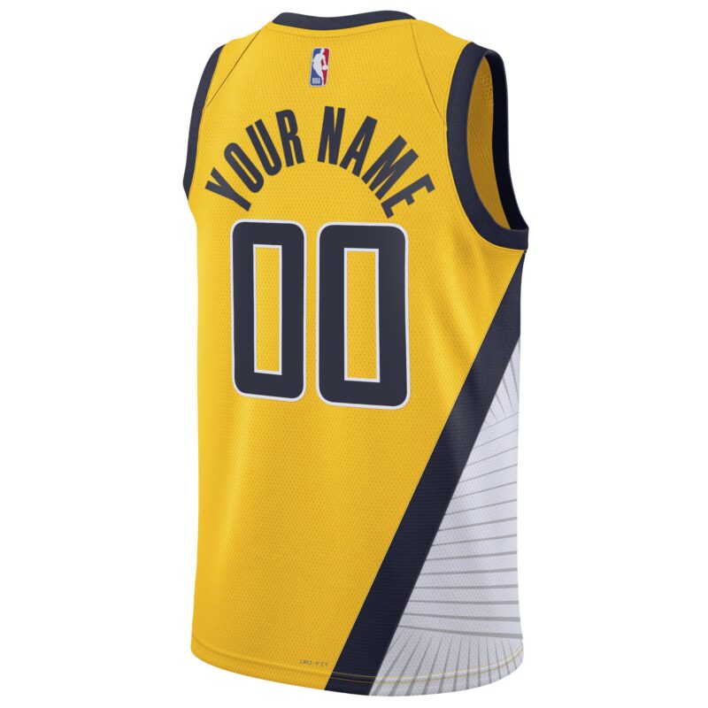 Indiana Pacers Brand Unisex 2022/23 Swingman Custom Jersey - Statement Edition - Yellow - Image 3