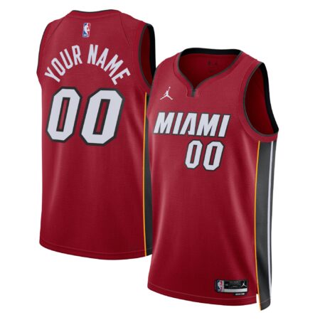 Miami Heat Brand Unisex 2022/23 Swingman Custom Jersey - Statement Edition - Red
