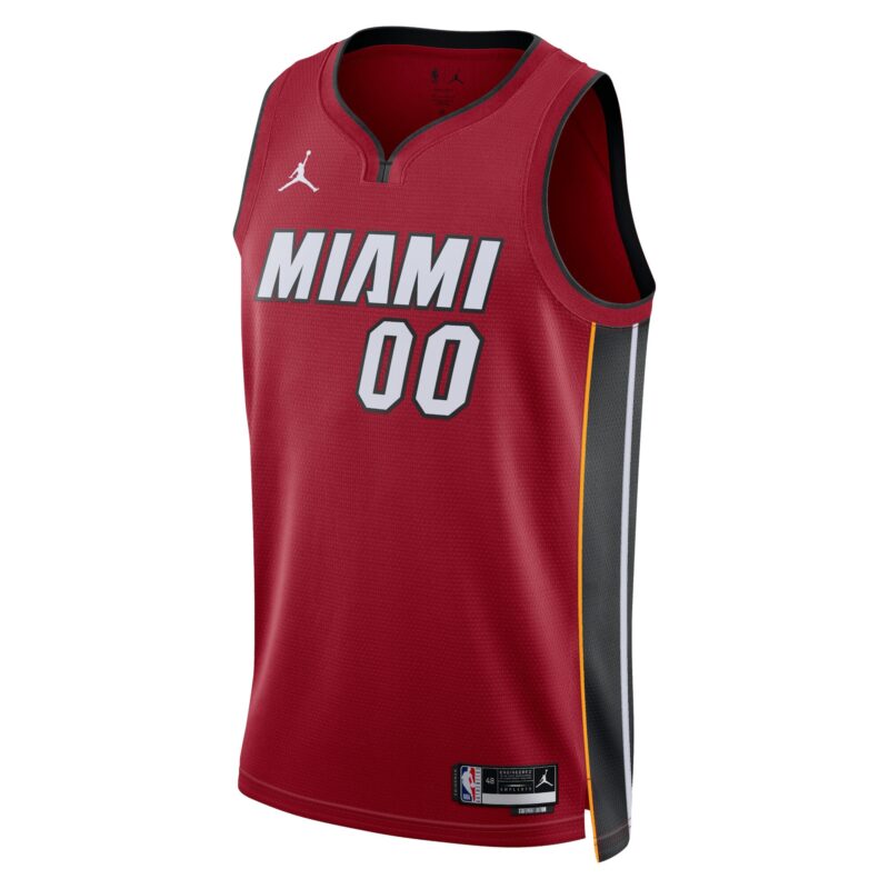 Miami Heat Brand Unisex 2022/23 Swingman Custom Jersey - Statement Edition - Red - Image 2