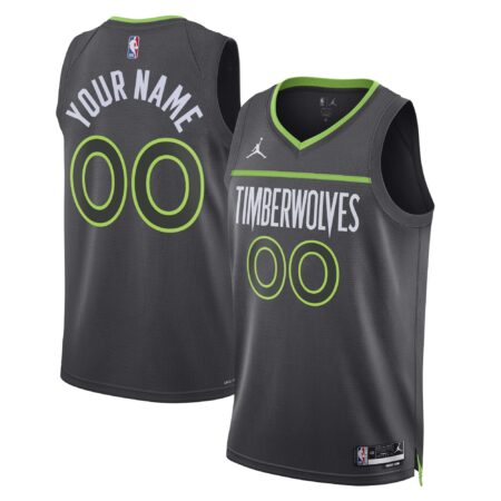 Minnesota Timberwolves Brand Unisex 2022/23 Swingman Custom Jersey - Statement Edition - Black