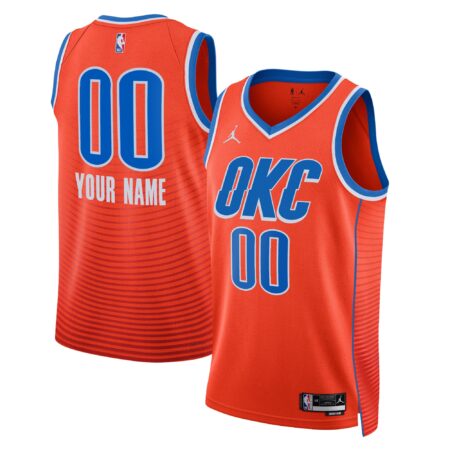 Oklahoma City Thunder Brand Unisex 2022/23 Swingman Custom Jersey - Statement Edition - Orange