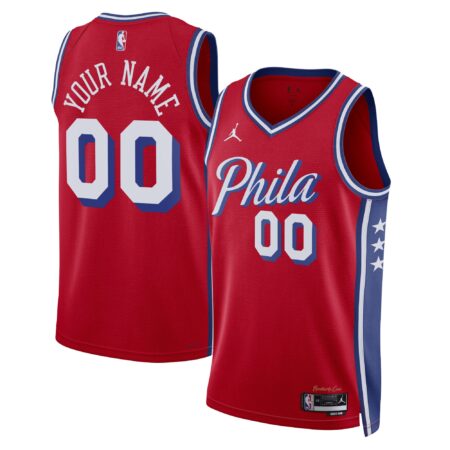Philadelphia 76ers Brand Unisex 2022/23 Swingman Custom Jersey - Statement Edition - Red