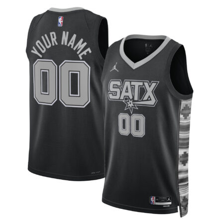 San Antonio Spurs Brand Unisex 2022/23 Swingman Custom Jersey - Statement Edition - Black