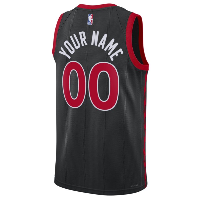Toronto Raptors Brand Unisex 2022/23 Swingman Custom Jersey - Statement Edition - Black - Image 3