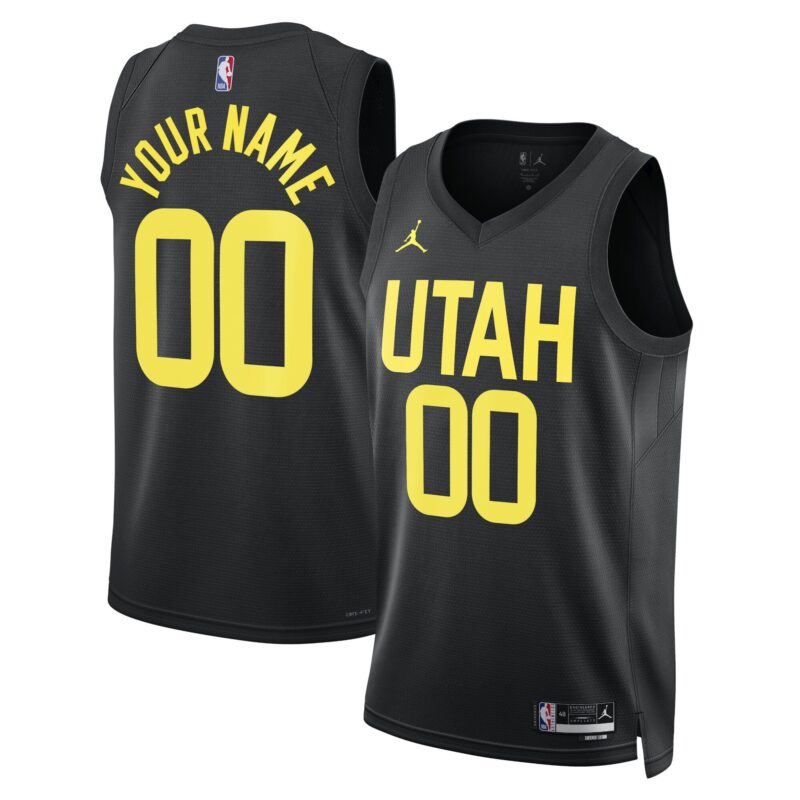 Utah Jazz Brand Unisex 2022/23 Swingman Custom Jersey - Statement Edition - Black