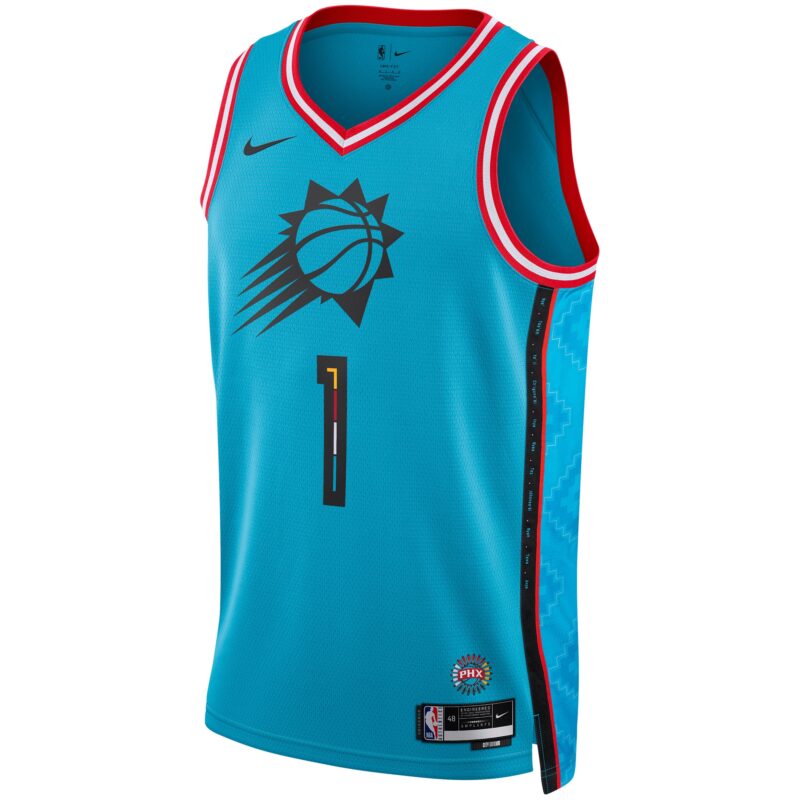 Devin Booker Phoenix Suns Unisex 2022/23 Swingman Jersey - City Edition - Turquoise - Image 2