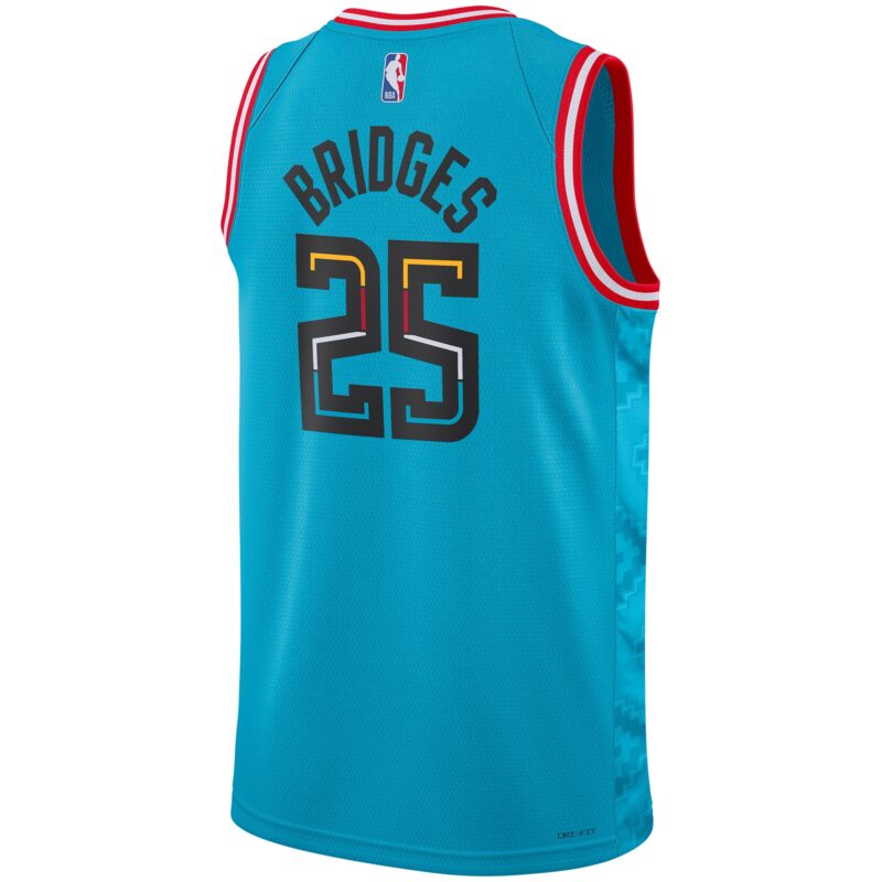 Mikal Bridges Phoenix Suns Unisex 2022/23 Swingman Jersey - City Edition - Turquoise - Image 3