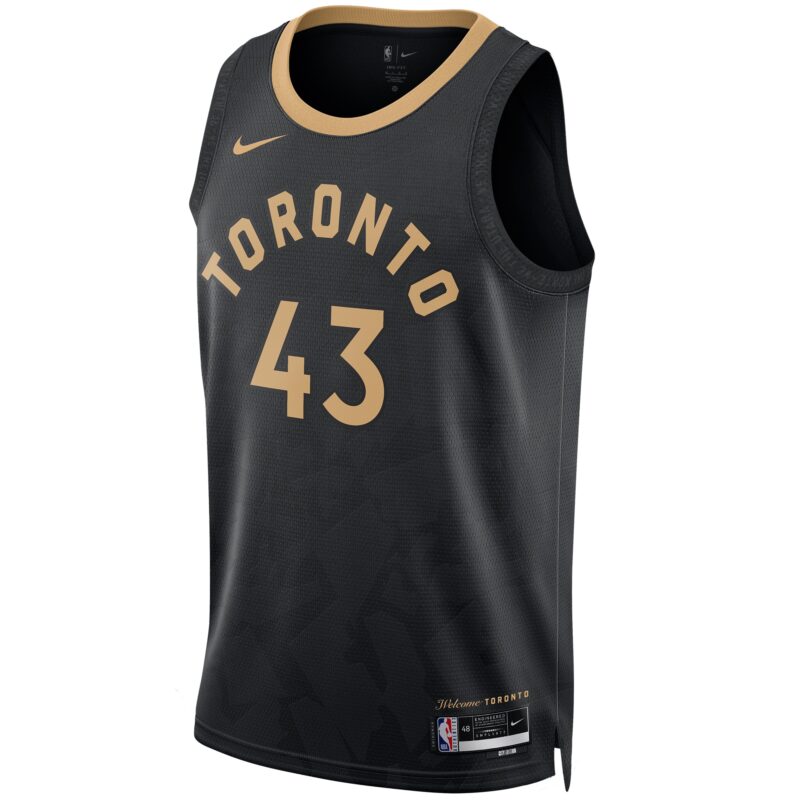 Pascal Siakam Toronto Raptors Unisex 2022/23 Swingman Jersey - City Edition - Black - Image 2