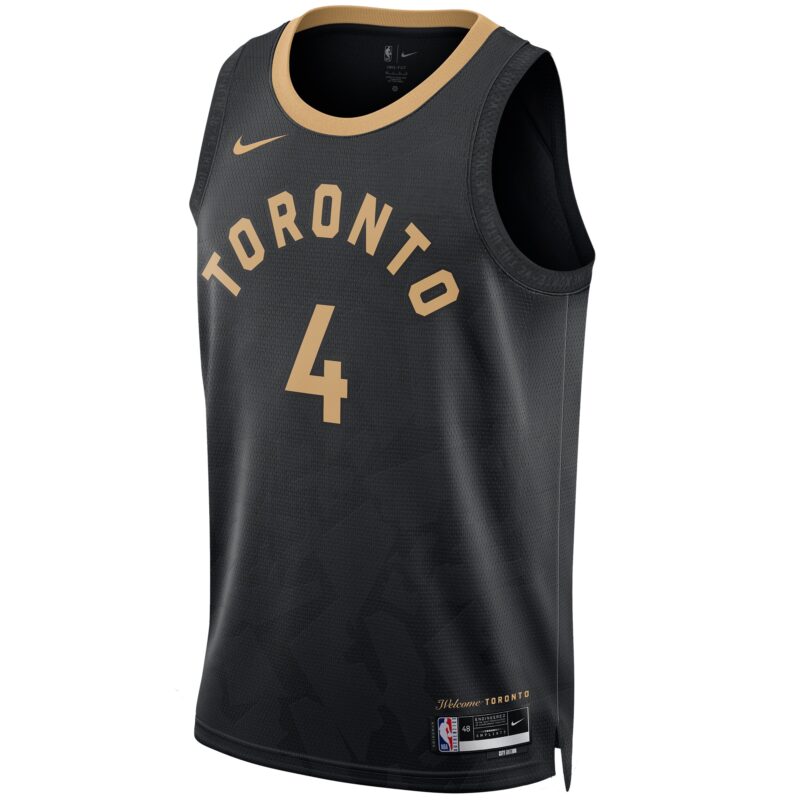 Scottie Barnes Toronto Raptors Unisex 2022/23 Swingman Jersey - City Edition - Black - Image 2