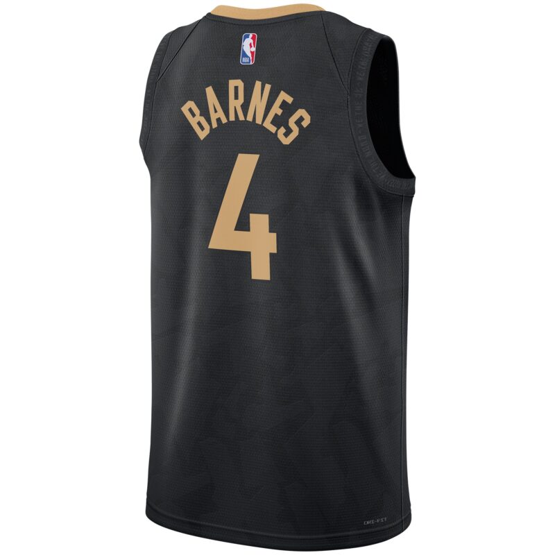 Scottie Barnes Toronto Raptors Unisex 2022/23 Swingman Jersey - City Edition - Black - Image 3