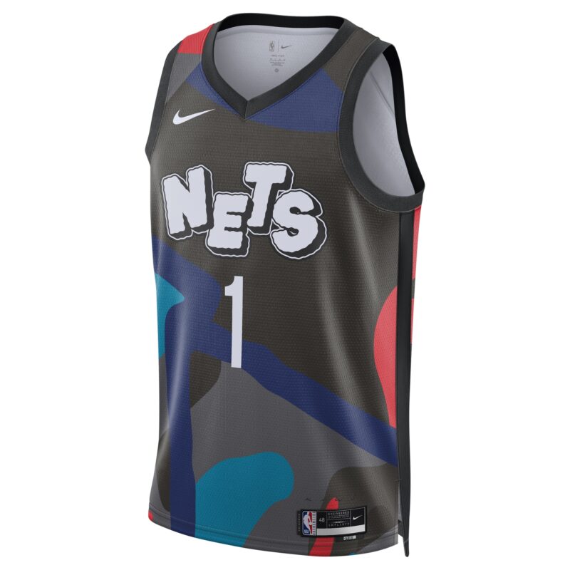Mikal Bridges Brooklyn Nets Unisex 2023/24 Swingman Jersey - Black - City Edition - Image 2