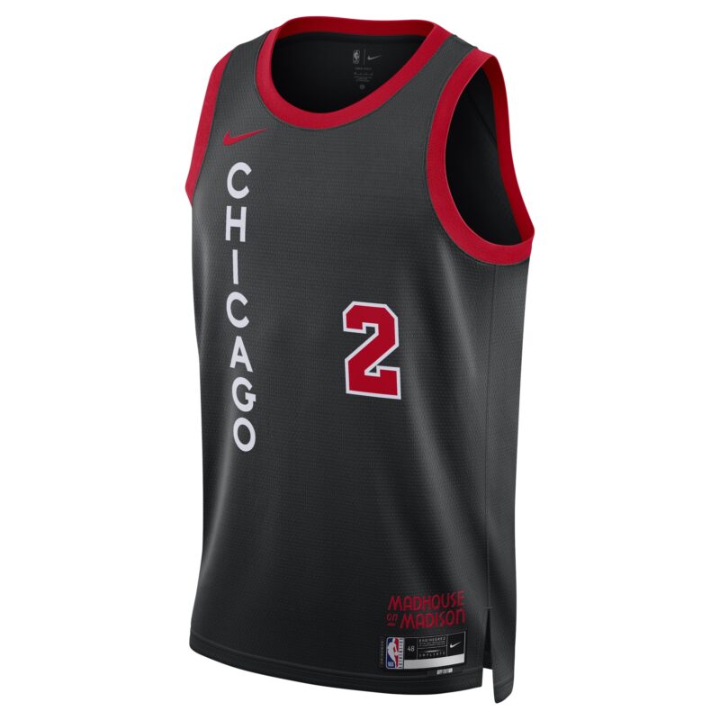 Lonzo Ball Chicago Bulls Unisex 2023/24 Swingman Jersey - Black - City Edition - Image 2