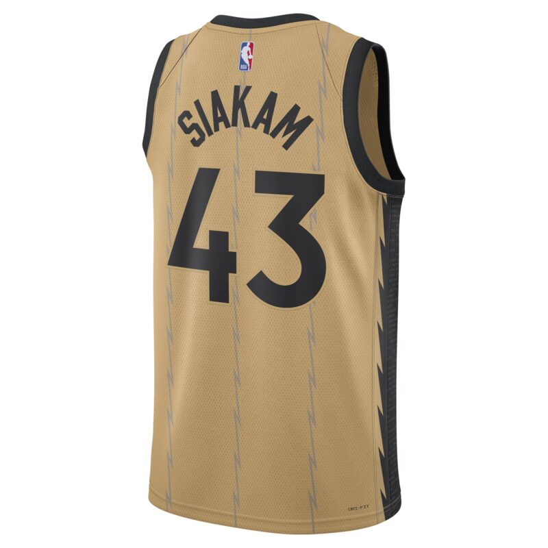 Pascal Siakam Toronto Raptors Unisex 2023/24 Swingman Jersey - Gold - City Edition - Image 3