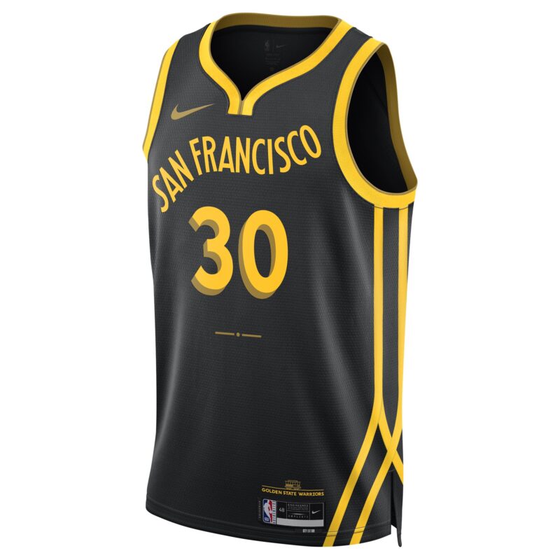 Stephen Curry Golden State Warriors Unisex 2023/24 Swingman Jersey - Black - City Edition - Image 2