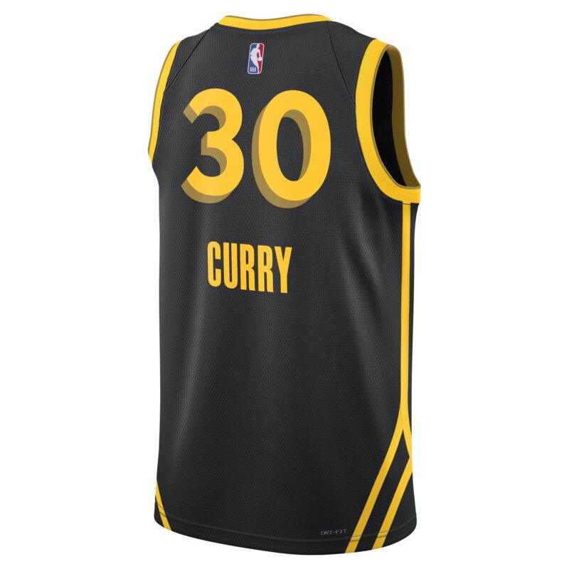 Stephen Curry Golden State Warriors Unisex 2023/24 Swingman Jersey - Black - City Edition - Image 3