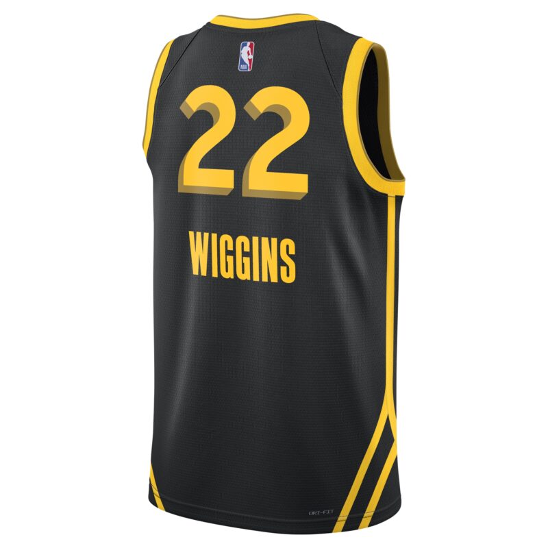 Andrew Wiggins Golden State Warriors Unisex 2023/24 Swingman Jersey - Black - City Edition - Image 3