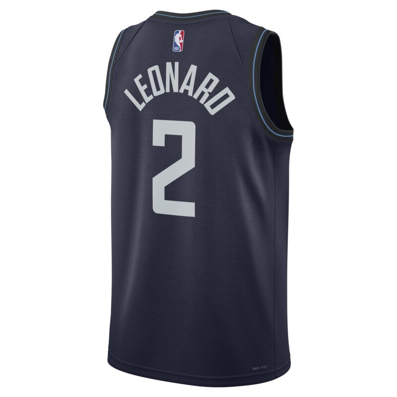 Kawhi Leonard LA Clippers Unisex 2023/24 Swingman Jersey - Navy - City Edition - Image 3