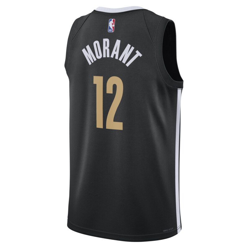 Ja Morant Memphis Grizzlies Unisex 2023/24 Swingman Jersey - Black - City Edition - Image 3