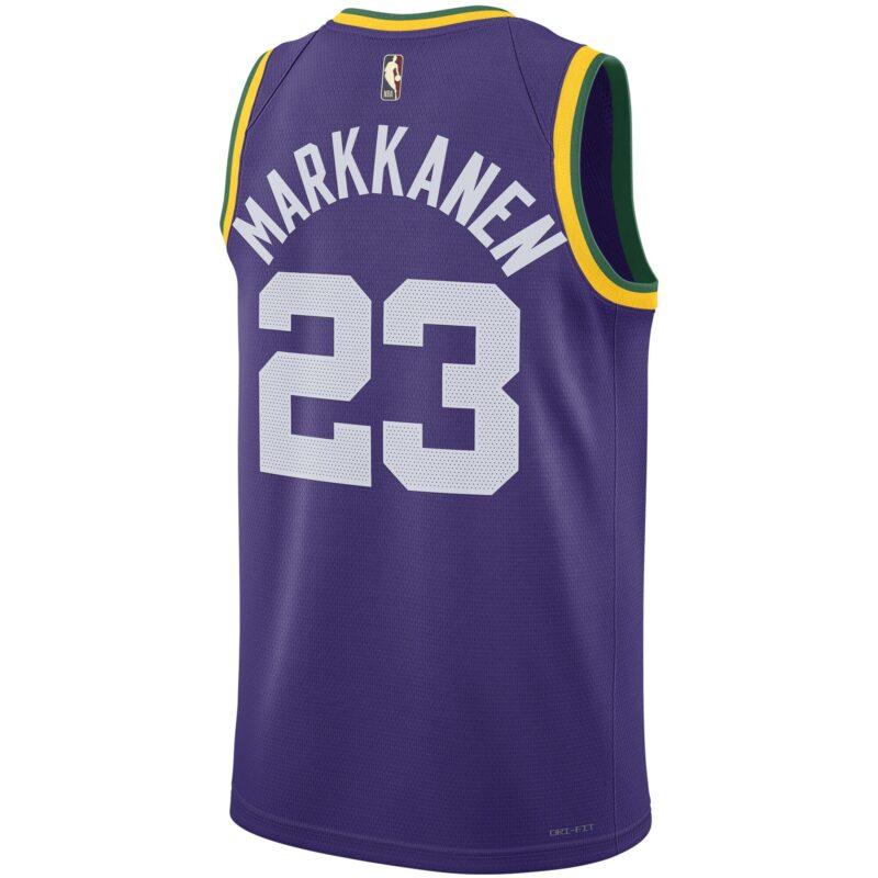 Lauri Markkanen Utah Jazz Unisex 2023/24 Swingman Jersey - Classic Edition - Purple - Image 3