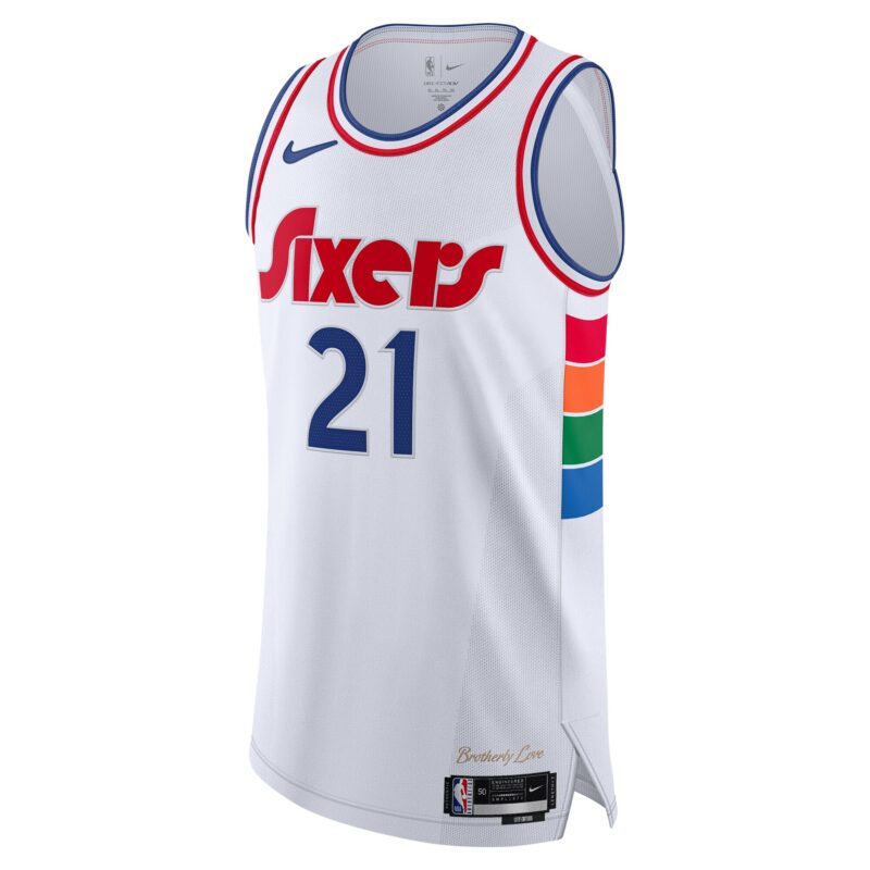 Joel Embiid Philadelphia 76ers 2024/25 Player Jersey - City Edition - White - Image 2