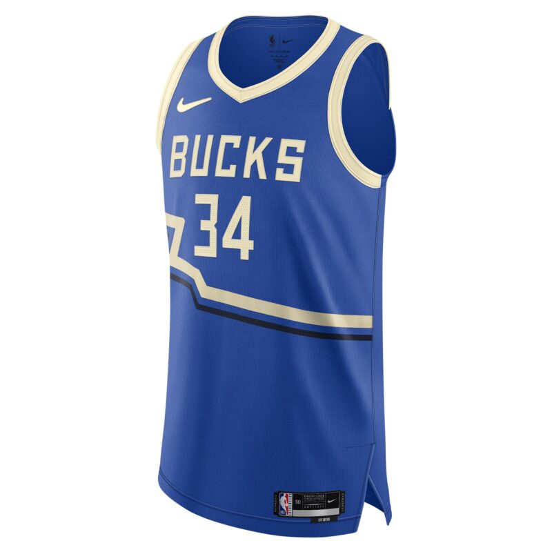 Giannis Antetokounmpo Milwaukee Bucks 2024/25 Player Jersey - City Edition - Royal - Image 2